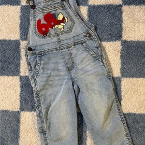 Oshkosh 2T Kids Denim Overalls with Winnie the Pooh